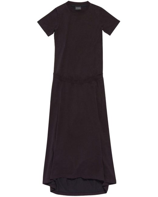 Balenciaga Black Patched T-shirt Dress