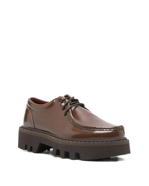 Sofie D'Hoore Brown Leather Derby Shoes
