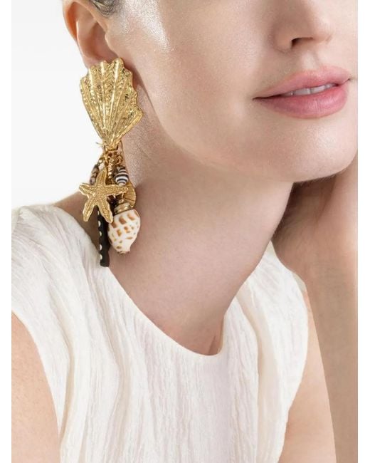 Gas Bijoux Metallic Shellita Beach Charm Earrings