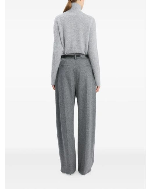 Victoria Beckham Gray Polo Neck Wool Jumper