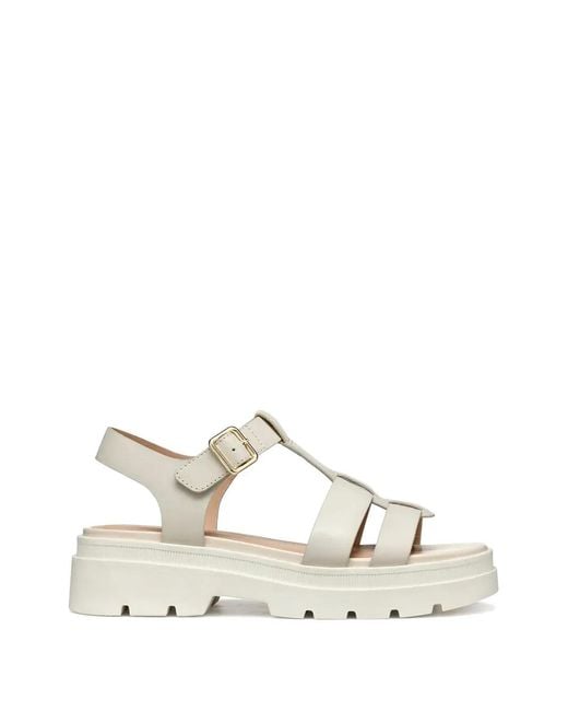Geox Natural Adacter S B Buckle-Fastening Caged Sandals