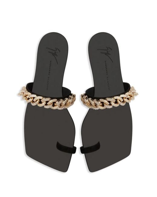 Giuseppe Zanotti White Sandals Black