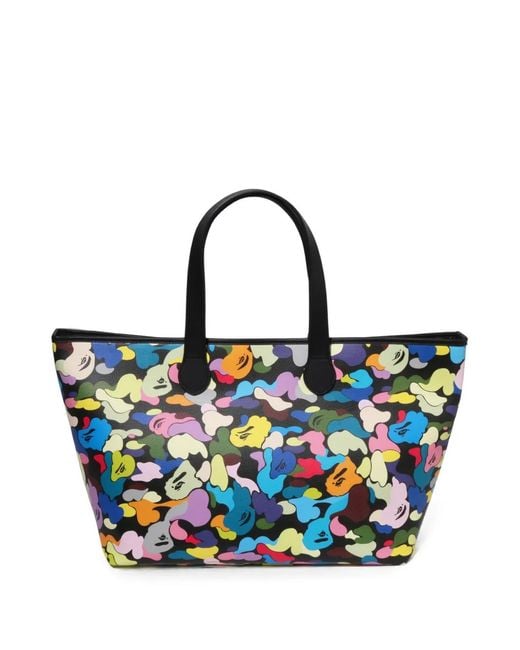 A Bathing Ape Blue Camo-Print Tote Bag for men