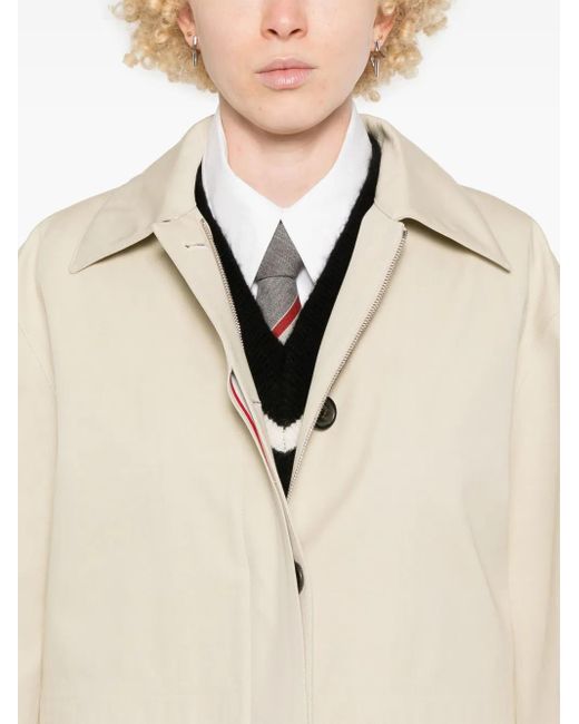 Thom Browne Natural Cotton Trench Coat