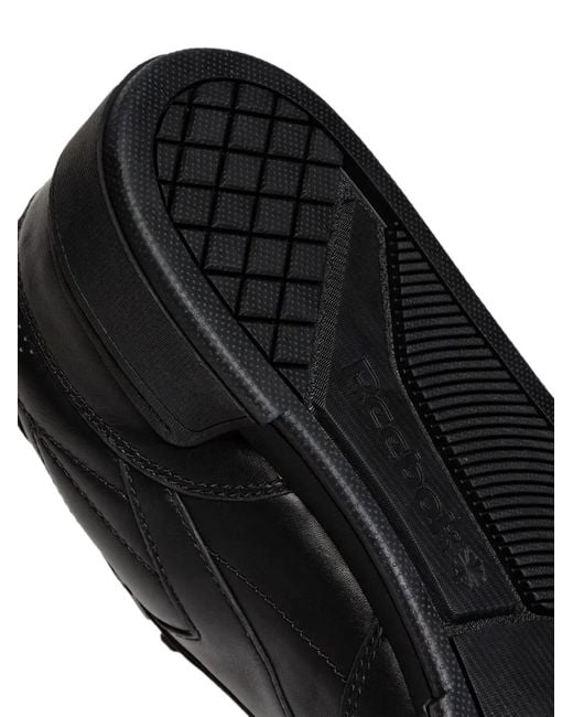 Reebok Black Club C Logo-Patch Sneakers