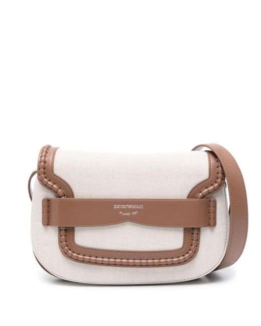 Emporio Armani Pink Medium Debossed-logo Shoulder Bag