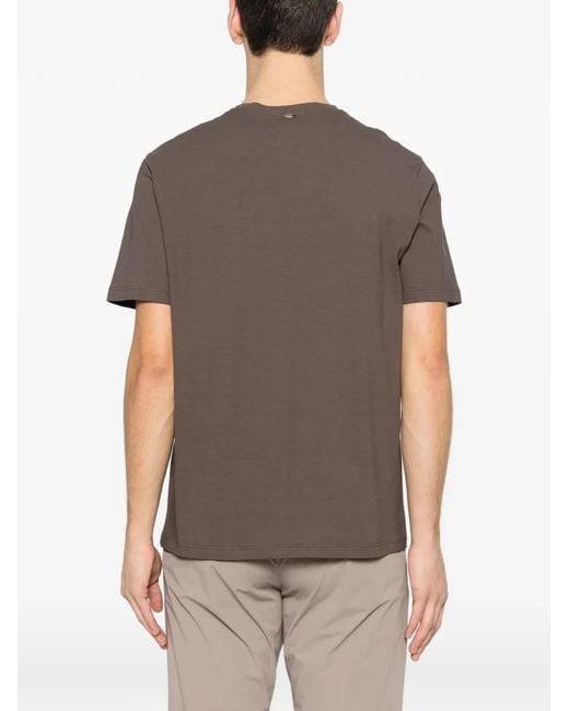 Herno Brown Round-Neck T-Shirt for men