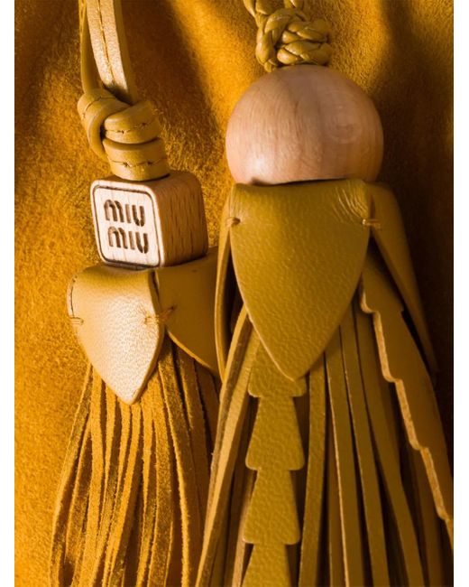 Miu Miu Yellow Shopper mit Quasten