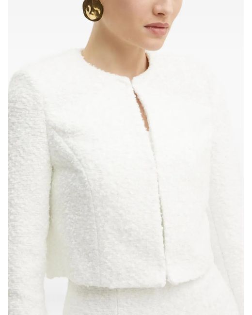 Guess White Bouclé Jacket