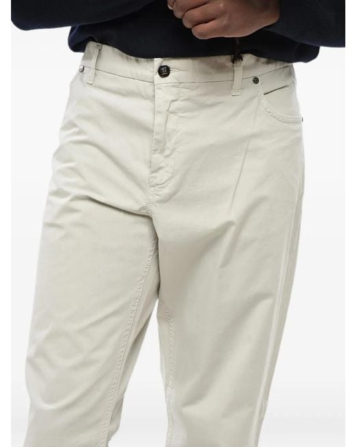 Corneliani White Belt-Loop Welt-Pocket Trousers for men