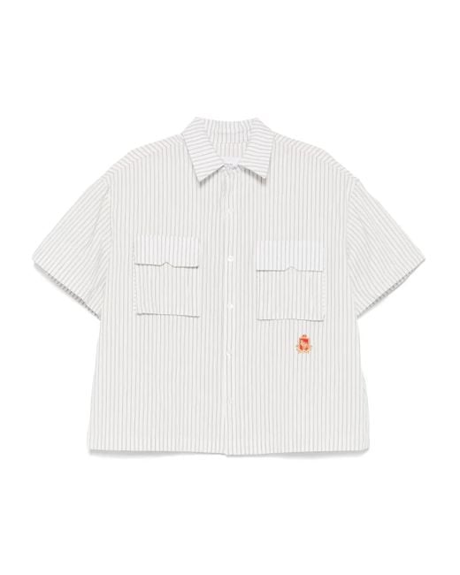 メンズ Rhude Crest ストライプ シャツ White