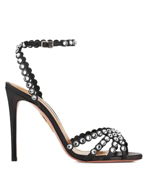 Aquazzura Metallic 105Mm Tequila Sandals