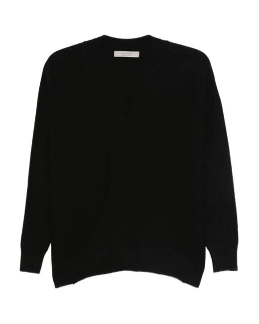 D.exterior Vネック セーター Black