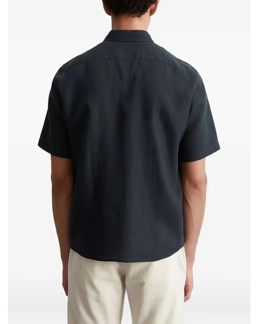 Marc O' Polo Blue Short-Sleeve Button-Up Shirt for men