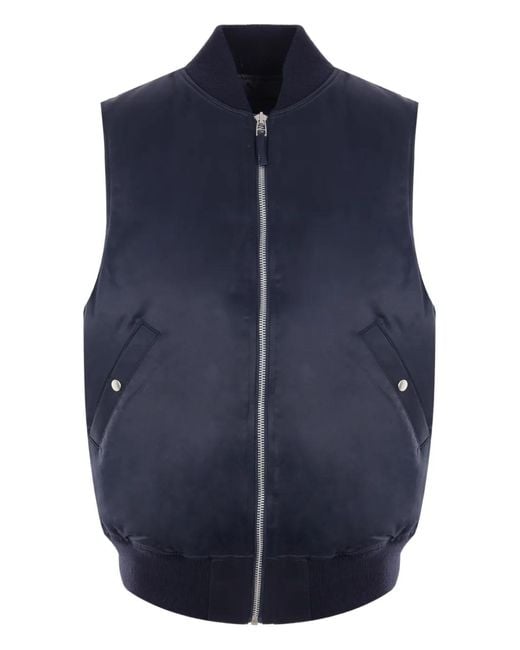 MYTHINKS Blue Ribbed Zip-Front Jacket