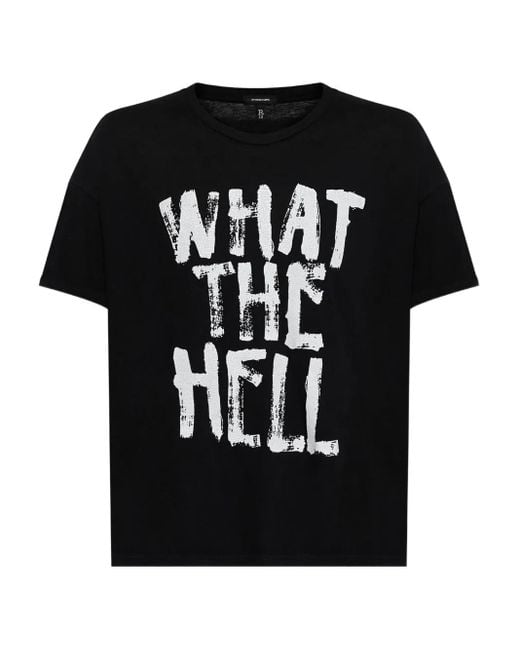 R13 T-Shirt Met Print in het Black