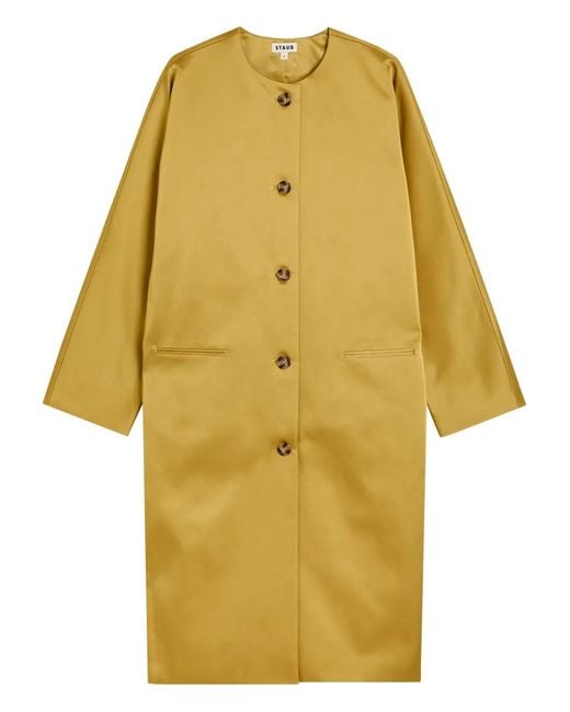 Staud Yellow Liz Buttoned Coat