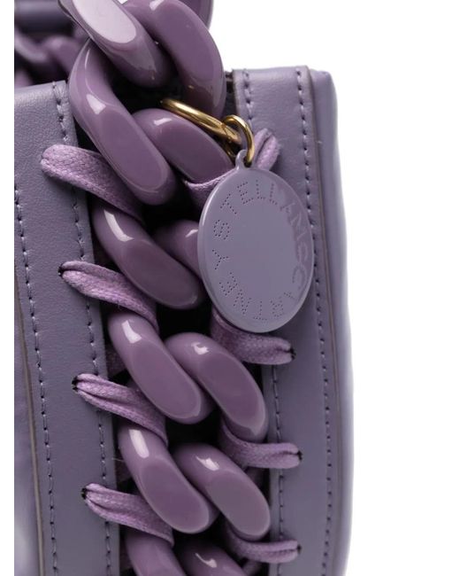 Stella McCartney Purple Chain-Link Trimming Shoulder Bag