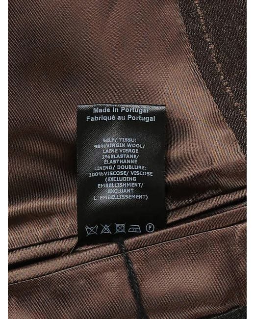 Simone Rocha Black Double-Breasted Pinstripe Jacket for men