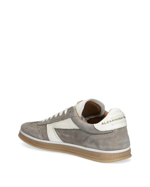 Alexander Smith White Thames Leather Sneakers for men