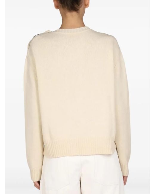 Jil Sander Natural Button-Detail Sweater