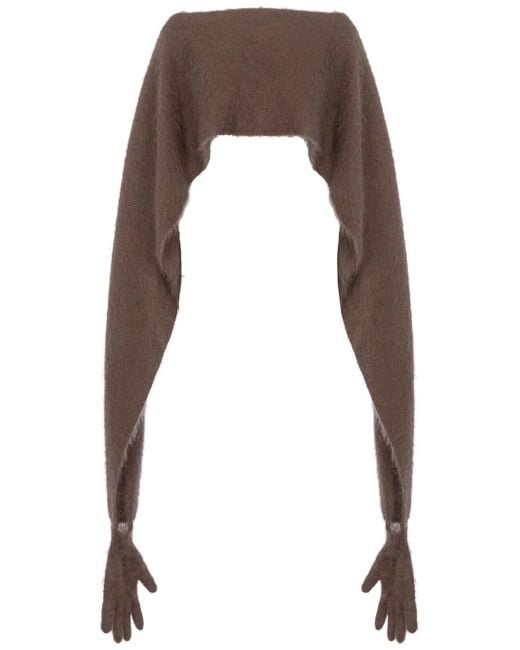 Moschino Brown Deconstructed Cardigan