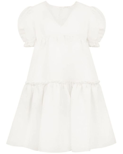 Robe courte à volants Nina Ricci en coloris White