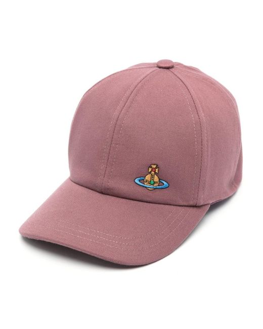 Vivienne Westwood Pink Cotton Orb-embroidery Baseball Cap