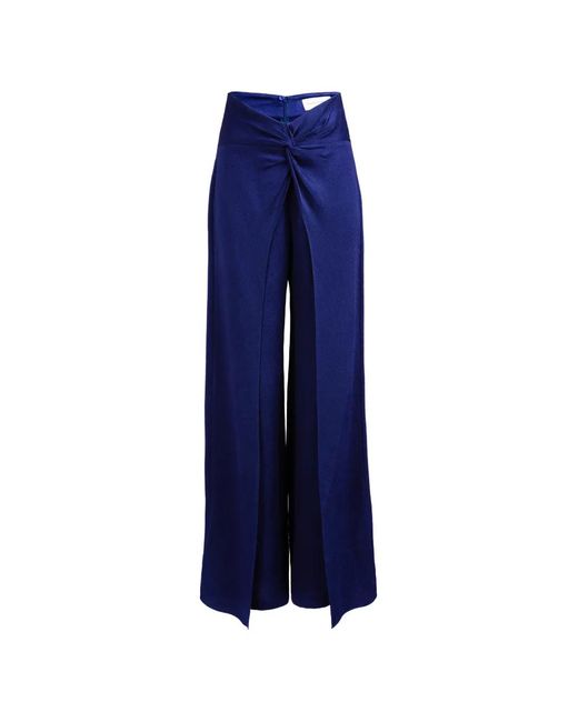 Silvia Tcherassi Blue Canturipe Twist-Detail Trousers