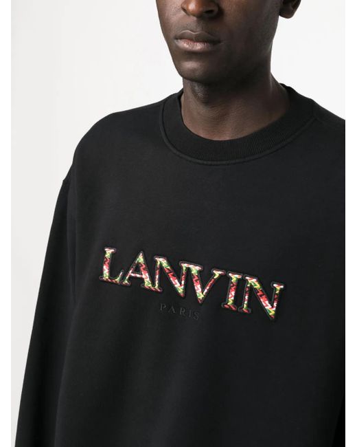 Lanvin Black Logo Sweatshirt for men