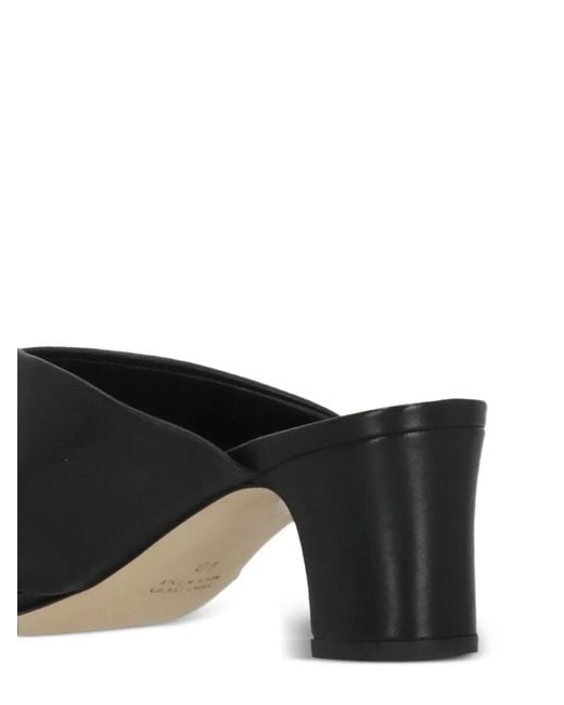 Julie Dee Black Crossover-Strap Sandals