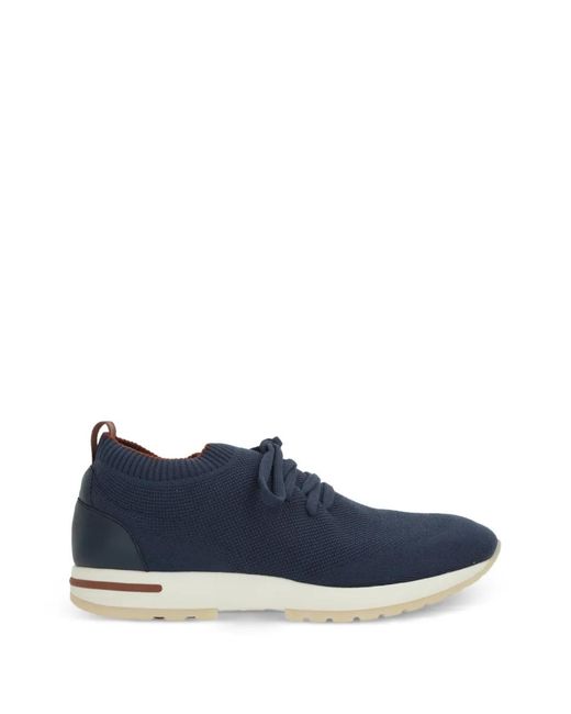 Loro Piana Blue Lace-Up Sneakers for men