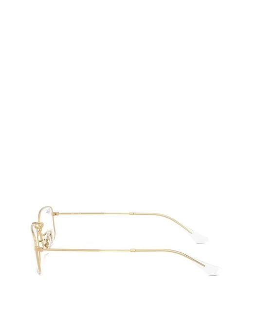 Ray-Ban White Rectangle-Frame Glasses