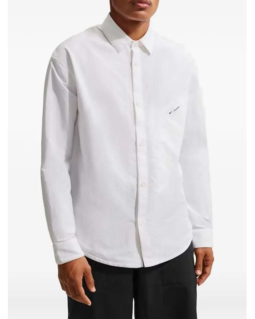 Nike White X Jacquemus Long-Sleeve Shirt for men