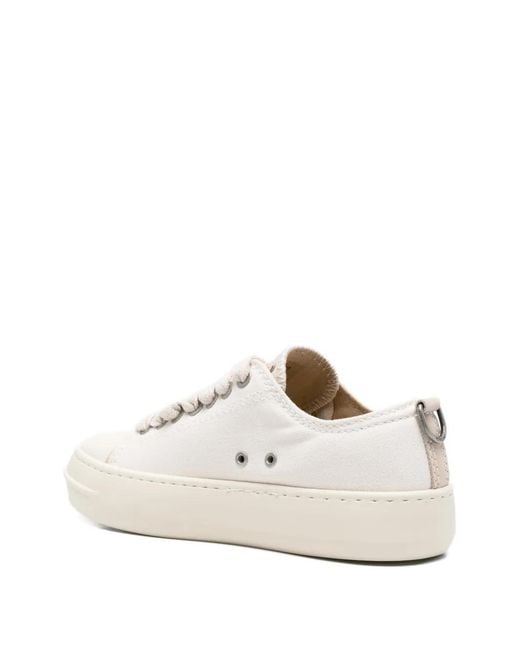 Represent White Logo-Embossed Sneakers