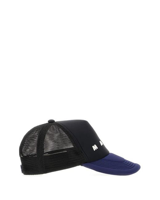 Marni Blue Printed Cap for men