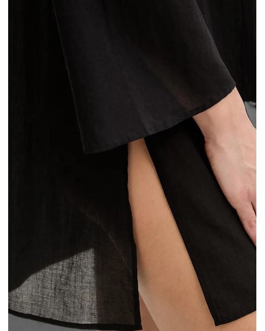 MICHAEL Michael Kors Black Logo-Plaque Kaftan