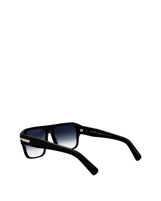 Ferragamo Eyewear Black Lunettes De Soleil Carrées À Plaque Logo for men