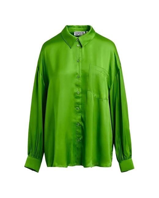Essentiel Antwerp Green Judith Oversized Shirt