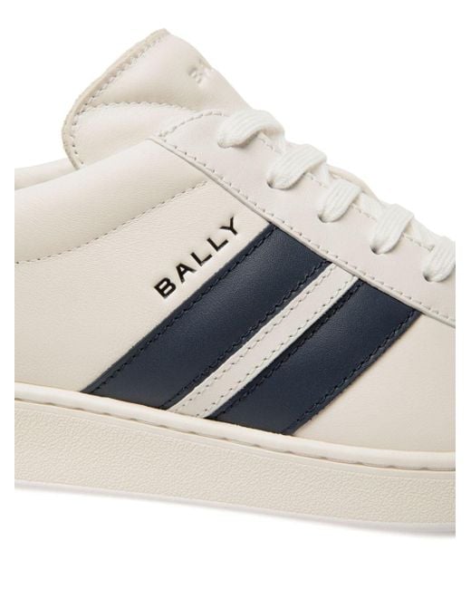 Bally White Stripe-detail Leather Sandals for men