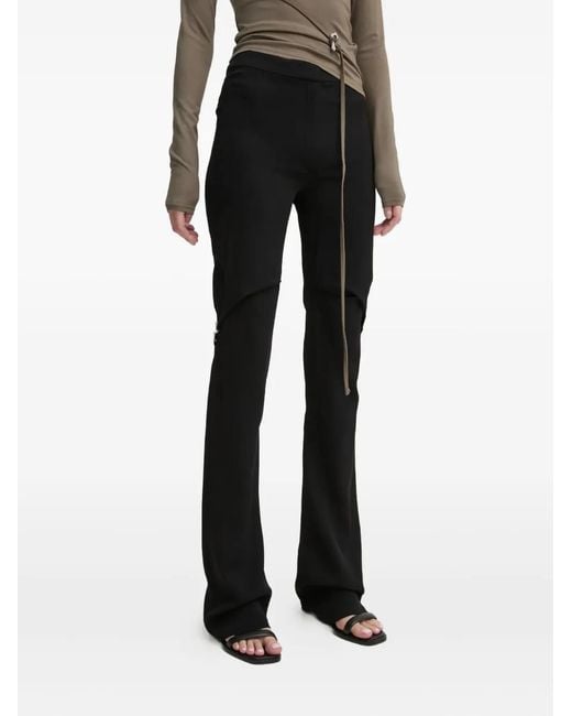 HELIOT EMIL Black Strap-Detail Trousers