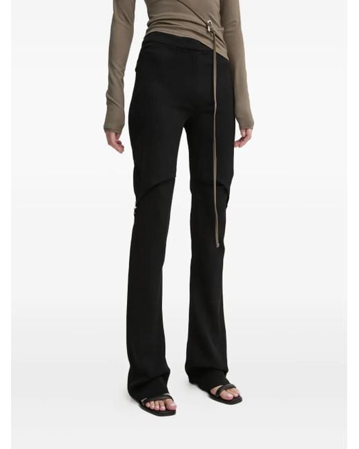 HELIOT EMIL Black Strap-Detail Trousers