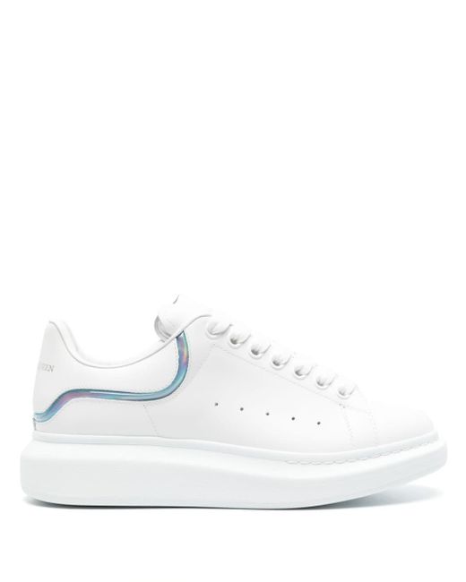 Alexander McQueen Leren Sneakers in het White voor heren