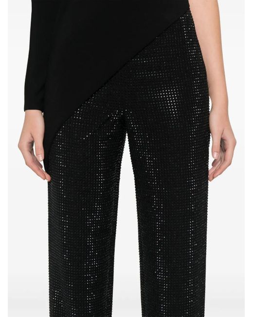 Roland Mouret Black Crystal-Embellished Trousers