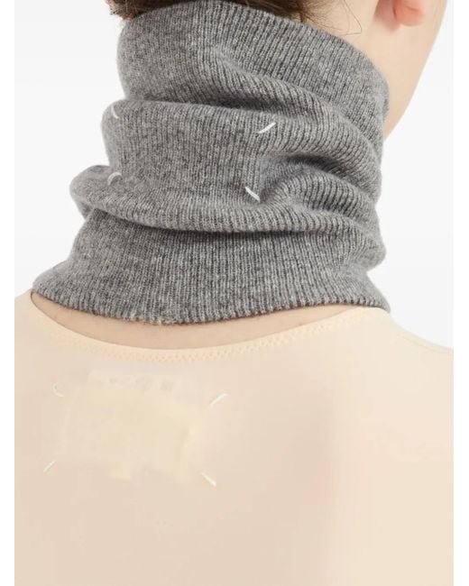Maison Margiela ウールスカーフ Gray