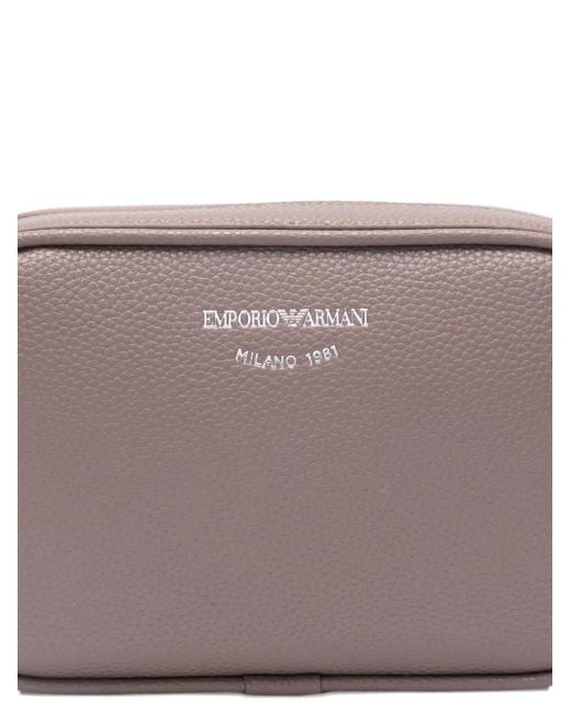 Emporio Armani Gray Schultertasche mit Reh-Print