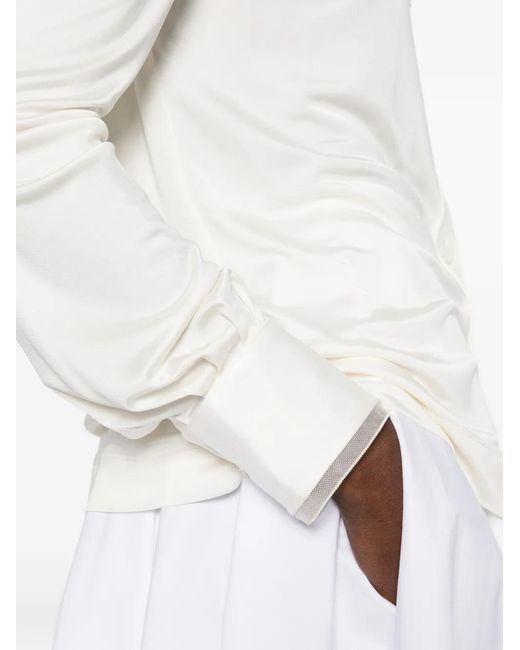 Fabiana Filippi White Long-Sleeve Buttoned Shirt
