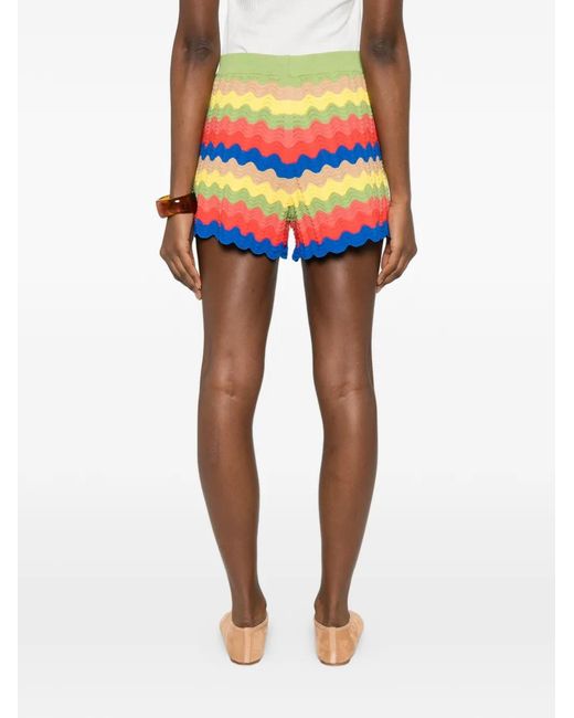 Simon Miller White Wave Scalloped Shorts