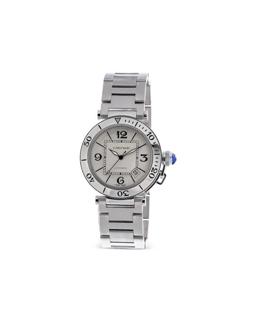 Cartier White Pasha Seatimer Watch 40Mm