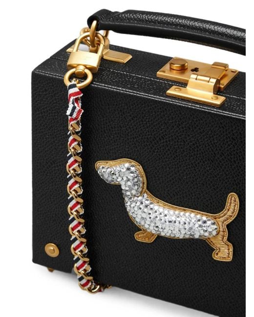 Thom Browne Black Pebble-Grain Hector Micro Attache Case